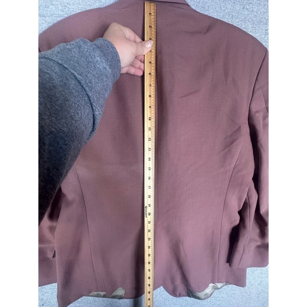 Sansabelt Ltd Blazer 44R Sport Coat‎ Rose Pink Gold Crest Buttons USA